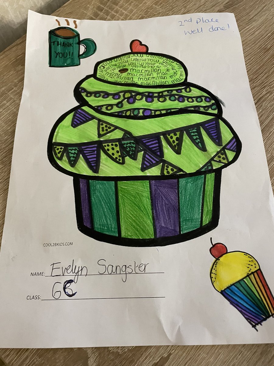 dancingmummy's tweet photo. 2nd place for Evelyn #MacmillanCoffeeMorning  @BedeSchool @6Cstbede https://t.co/R4pifvmG9M