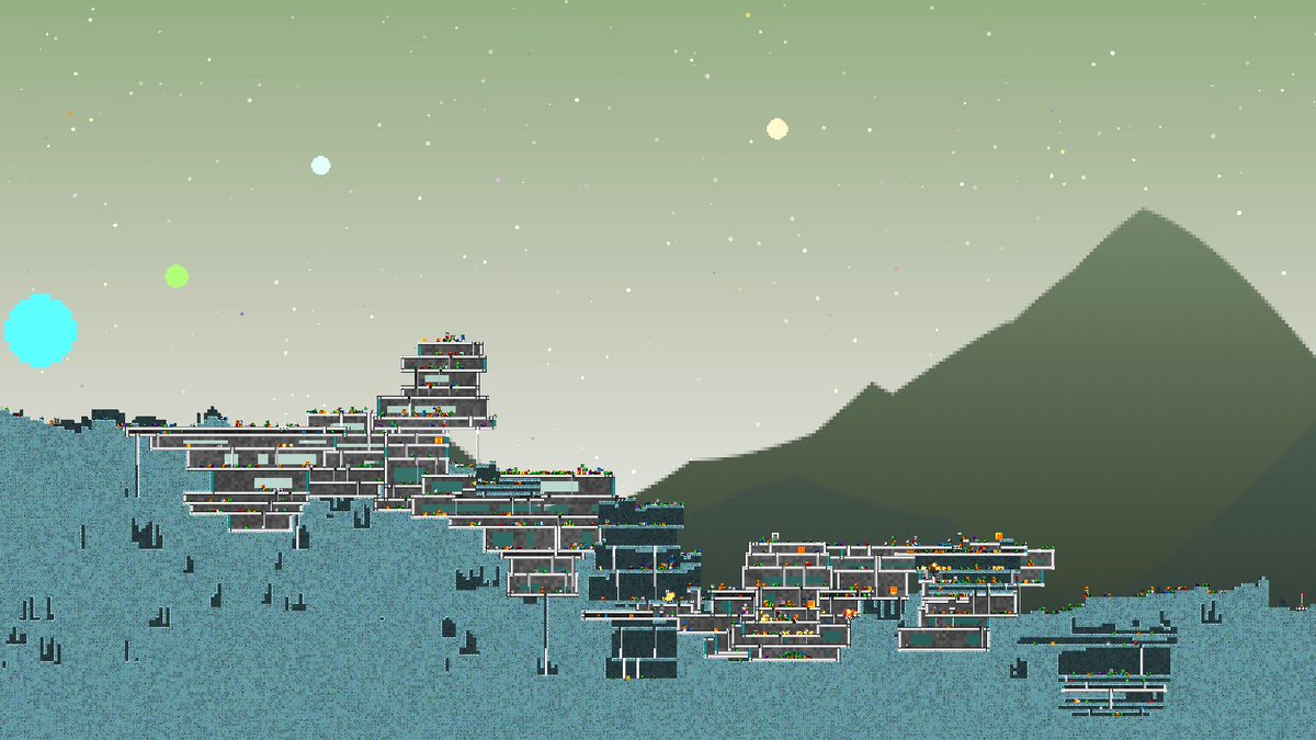 KilledByAPixel's tweet photo. LittleJS can handle large worlds no problem! 🚂 I generated some mega base examples to show what it can do. The player is about the size of a pixel here and they feel absolutely massive to explore. 😁 #javascript #generative #proceedural #gamedev #indiedev #littlejs https://t.co/dCcKSNSZp4