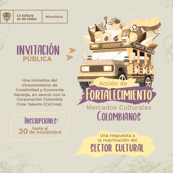clusterlabco's tweet photo. Con una bolsa de $370 millones,
@mincultura  espera beneficiar las diversas
plataformas de promoción cultural, así como a agentes
del arte y la cultura.
Más información:
https://t.co/Ch1FAhVSce https://t.co/xewDBCsfQM