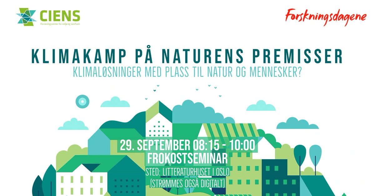 NIVAforskning's tweet image. Lurer du på hva du skal ha til frokost i morgen? Svaret finner du i lenken under. Vi strømmer fra @Litteraturhuset fra 0830 (og serverer frokost fra 0815 til de fremmøtte). @CiensOslo
@NIVAforskning @Forskningsdg

ciens.no/arrangement/ci…