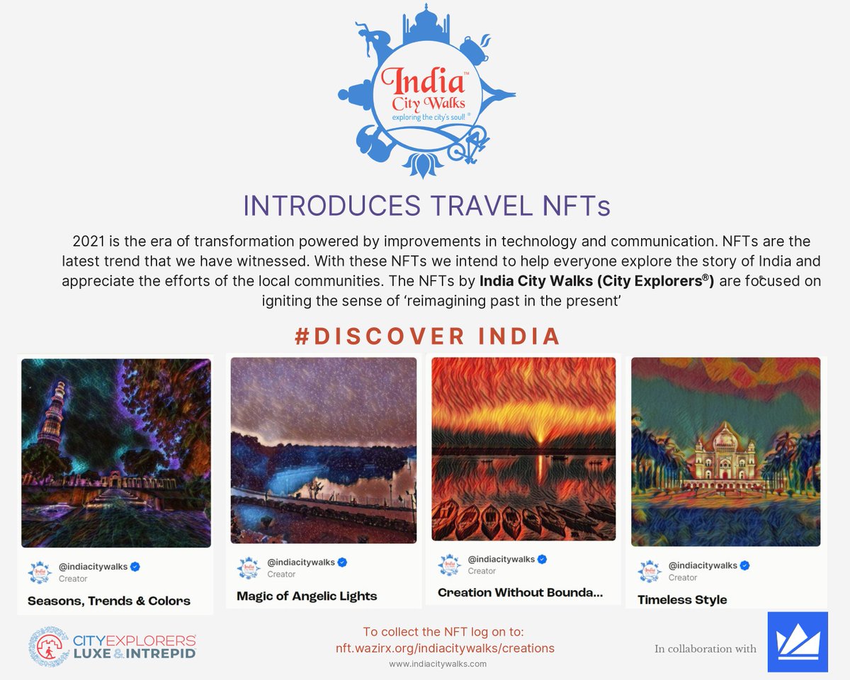 INCityExplorers's tweet photo. With crypto we are bringing meaningful India exploration through art led storyline and further-up opportunities for artists and locals
#TravelNFT #NFTCommunity #NFTCreators #DigitalArt #CryptoArt #PixelArt #Artworks #NFTs #CryptoArtist #NFTArtist #NFTCollector #NFTCollectibles https://t.co/rxxnCubNfe