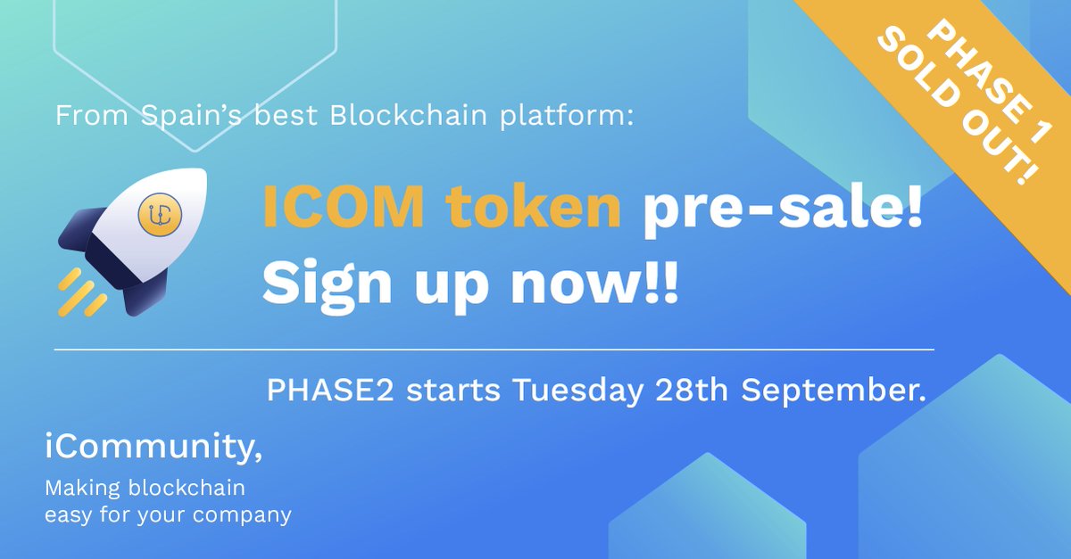 iCommunity_io's tweet image. Prepara tu compra de ICOM ¡Despegamos! 🚀

FASE2 (y última) hoy a las 21:30h (hora Madrid) ¡No te la pierdas!🙋🏼‍♂️

1️⃣Regístrate bit.ly/3CFVqxN
2️⃣Verifica tu cuenta.
3️⃣¡Compra a las 21:30h para no quedarte sin ICOMs!

Y además, ¡Sorteo de 𝗔𝗜𝗥𝗗𝗥𝗢𝗣𝗘 𝗱𝗲 𝟱𝟬𝟬𝟬€!😃