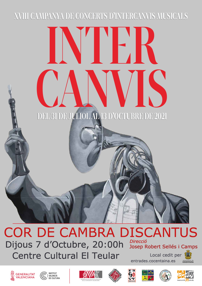 ¡Comenzamos la temporada con un Concierto el próximo jueves 7 de Octubre! Será a las 20h en El Teular, dentro de la campaña de Intercambios Musicales que organiza la FSMCV. Las entradas son gratuitas y se podrán reservar en el enlace entrades.cocentaina.es