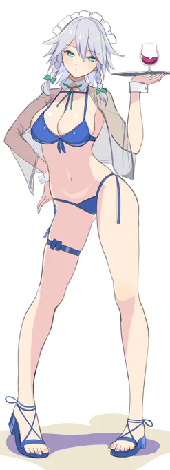 水着咲夜さんラクガキ。 