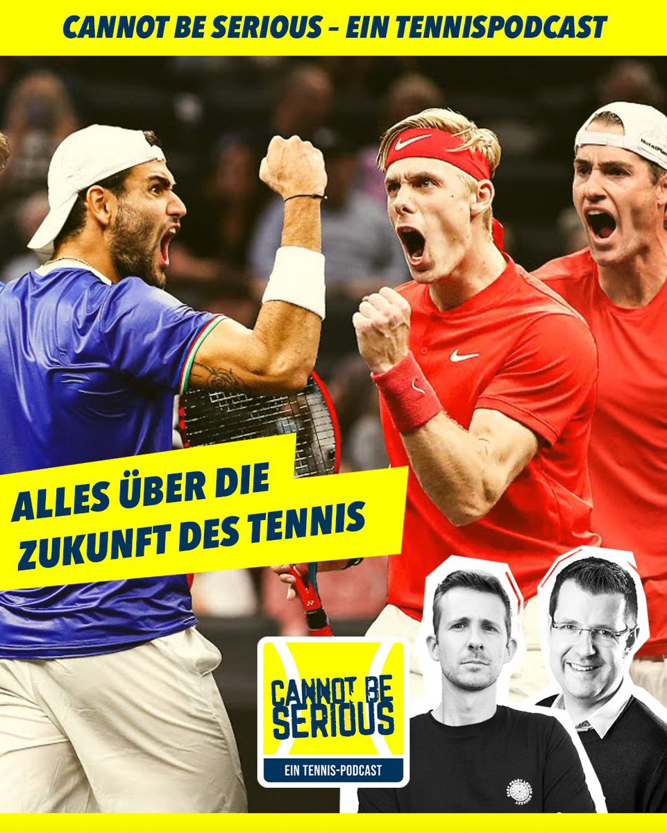 Sky_MarcelM's tweet photo. Endlich gibts wieder was auf die OHREN!! #CANNOTBESERIOUS ist zurück aus der Sommerpause - und zwar mit dem großen Gedeck! Von @LaverCup über @usopen bis #schlagdenstar, @AlexZverev, @DjokerNole, @EmmaRaducanu &amp; @cordsauer alles und ALLE mit dabei! Überall wo es Podcasts gibt! https://t.co/fWF778rqi5