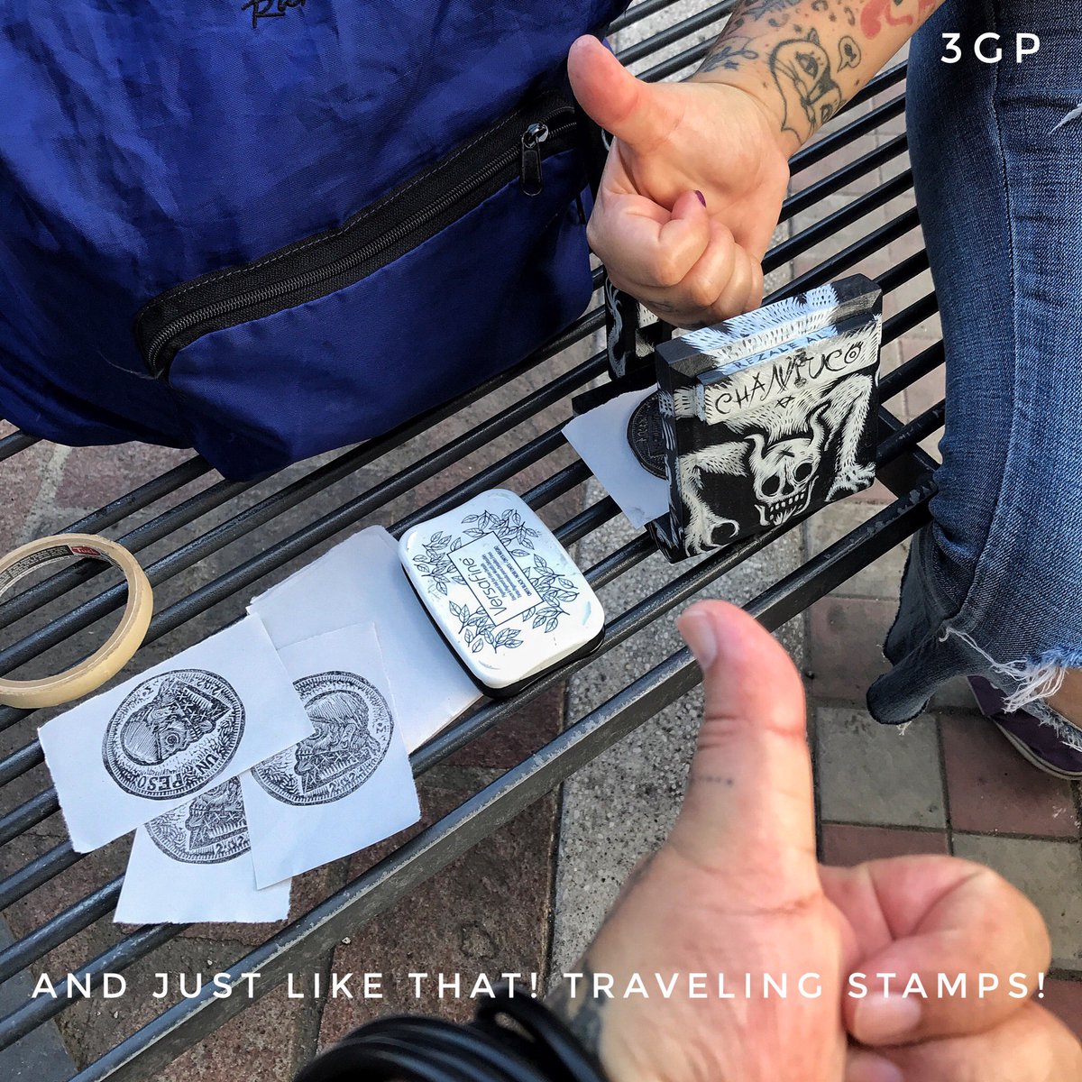 3GatosPress's tweet photo. And making stamps for share with anyone who walks by... https://t.co/CornDLDyyR