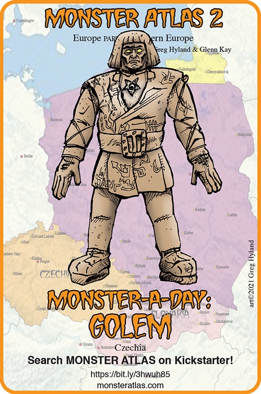 Lethargic_Lad's tweet photo. The Golem was a figure made of clay and brought to life with the help of the Duke of Hell Astaroth. Monster Atlas Eastern #Europe #Kickstarter is now running at https://t.co/50EVBBtzr1 We are already 278% funded and headed towards our next stretch goal. #monsteratlas https://t.co/MfwsIPAtKs
