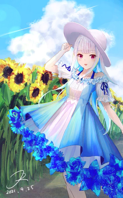 リゼヘルエスタinひまわり畑

※リテイク後
#にじさんじ #ヘル絵スタ 