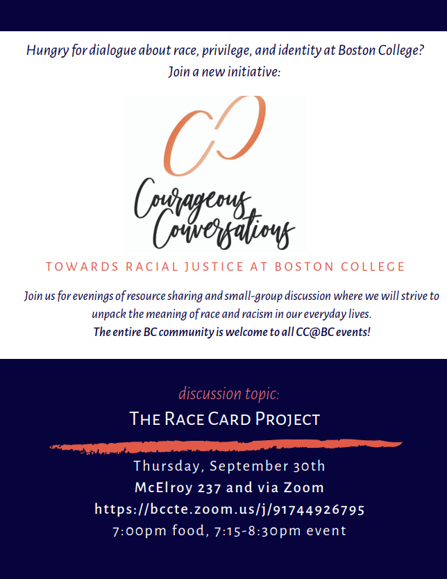 This Thursday Courageous Conversations on Racial Justice 9-30-21!