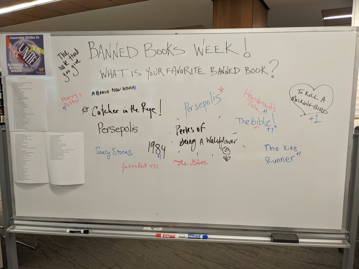 It's #bannedbooksweeks at Shain Library!  What's your favorite banned book?

#BannedBooksWeek2021  #bannedbooks #bannedbookslist #FreedomToRead