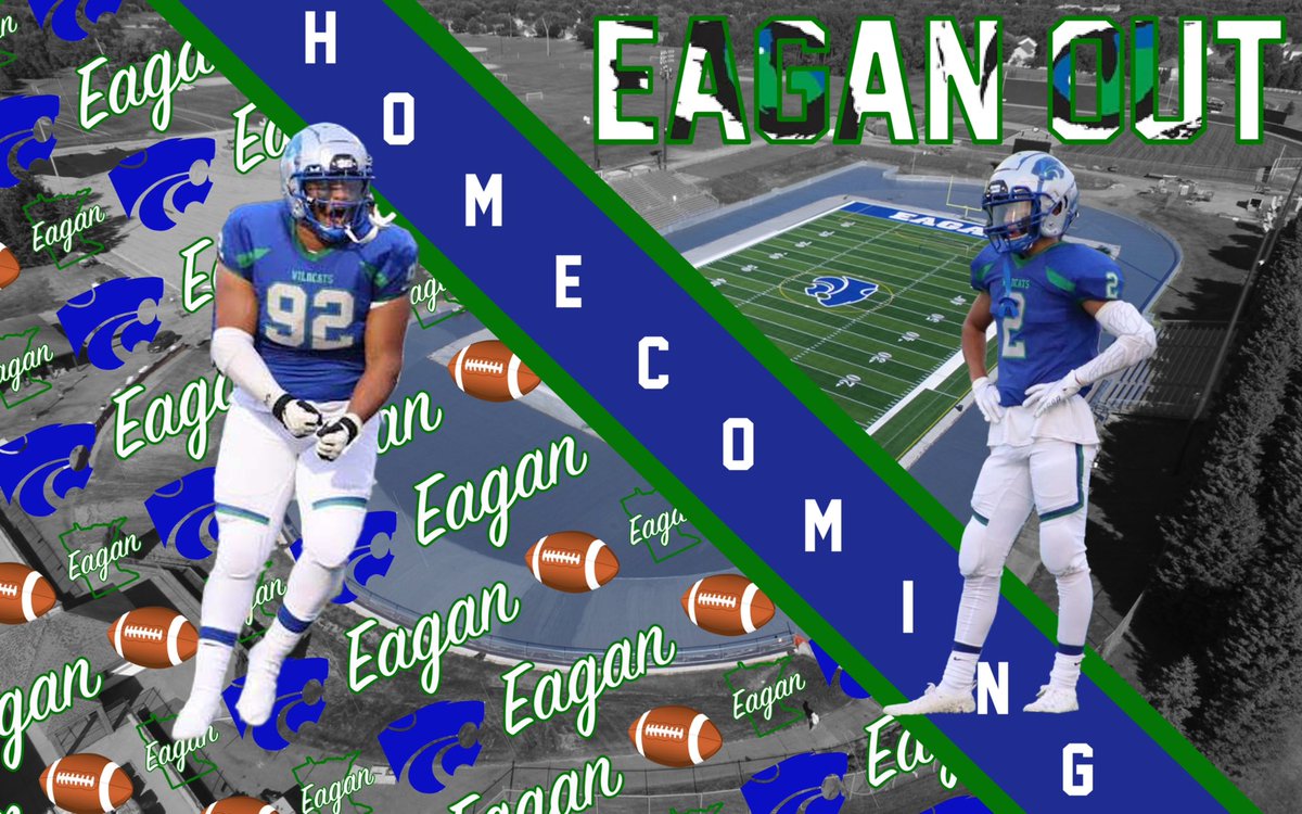 Happy Homecoming week!!!! This Friday we take on the Eastview Lightning at 7pm… WEAR YOUR EAGAN GEAR!! Stay tuned for PIT shirts announcements!!💙💚 #rollcats