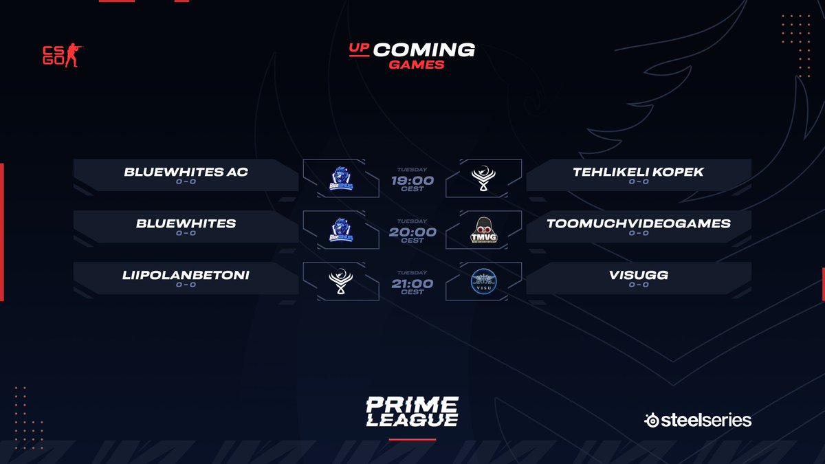 LeaguesGG_CSGO's tweet photo. 🇫🇮Kicking off the Finnish Prime League🇫🇮

It's time for the Finnish #CSGO Prime League teams to hit the servers, as we boot up for the first games!

We will have three games live on Twitch, the first being from division 2🔥

Tune in from 19:00 CEST👇

📺https://t.co/4yux0RrVAg https://t.co/GHdbKSu3nh