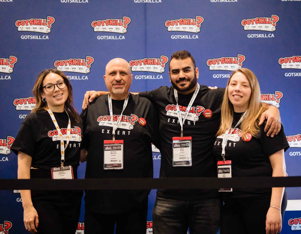 gotskillgames's tweet photo. Our GotSkill team at the last Restaurants Canada show! #RestaurantsCanada #Ontario #Restaurants #RestaurantsandBars #GotSkill #WinMoney #WinCash #CashWinner #PrizeMoney https://t.co/qVPBnfZ8Nc