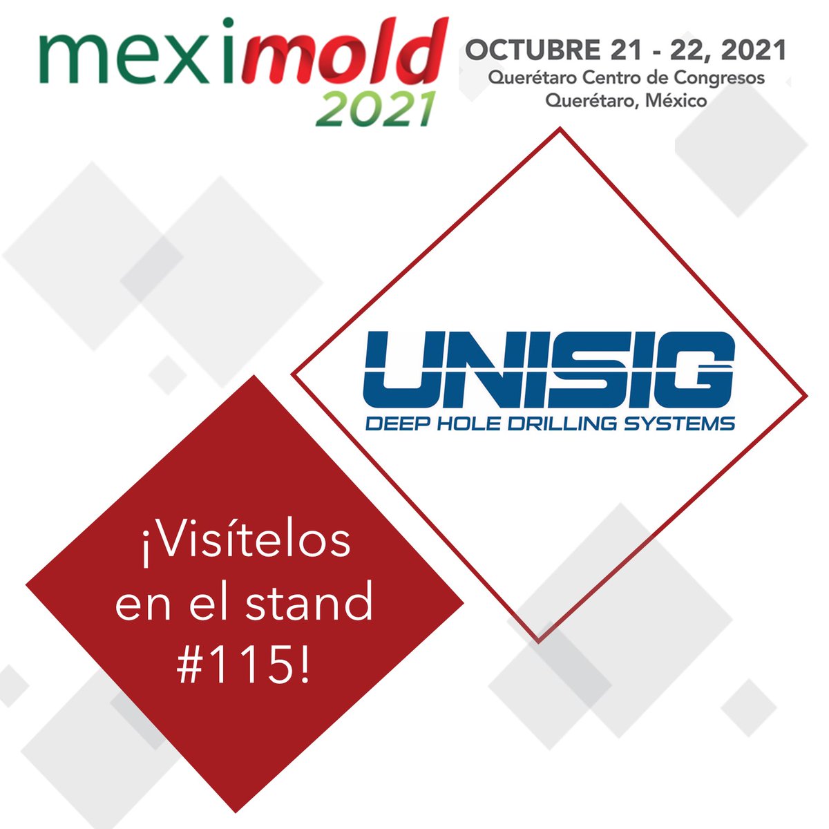 meximold's tweet photo. #Meximold da la bienvenida a @UNISIG, productor líder de #taladradoras con pistola y taladradoras de agujeros profundos.

Pre-regístrese gratuitamente para visitar la expo 👉 https://t.co/VWjP5GjDBY
Conozca otros expositores👉 https://t.co/ep9qWvDdSQ https://t.co/pNu9CoZaKf