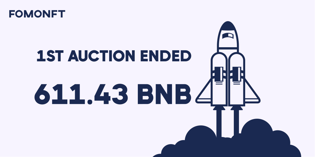 RealFomoNFT's tweet photo. 1st FomoNFT auction ended!🎊Last bidder won 152.86 #BNB🎰that’s 4.3x of the winning bid price🤑NFT seller got 152.86 #BNB, that’s 729x of the NFT’s last auction price.🙀 Other bidders shared 299.61 #BNB. Join our next auction to share the #BNB! Stay tuned https://t.co/fYQpnUgC0U https://t.co/jvbjeRCq42