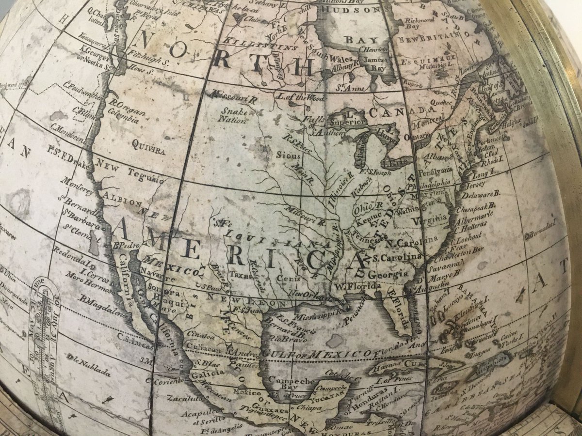 Staff traveled to the @BenningtonMuseum to view a third edition set of the Encyclopedia Brittanica and compared its maps to the Bennington’s Wilson globe for an upcoming exhibit.