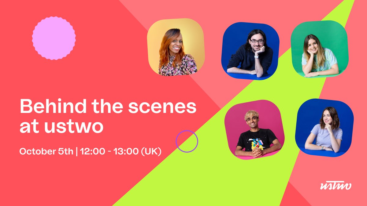 ustwo's tweet photo. Are you thinking of applying for a job at ustwo? Join our Head of People and other fab ustwobies on Tuesday 5 October to find out what we look for in applicants and how our recruitment process works. 

Register here 👉 https://t.co/5MVhek0yFJ https://t.co/pTRdN84dNj