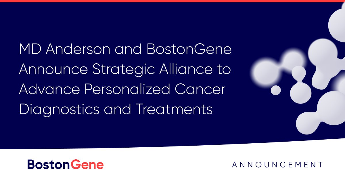 We’re excited to announce a strategic alliance with @mdandersonnews to advance the development and #clinical integration of multiplatform #biomarker signatures. #cancer #bigdata #precisionmedicine #EMRintegration
bostongene.com/?press=md-ande…