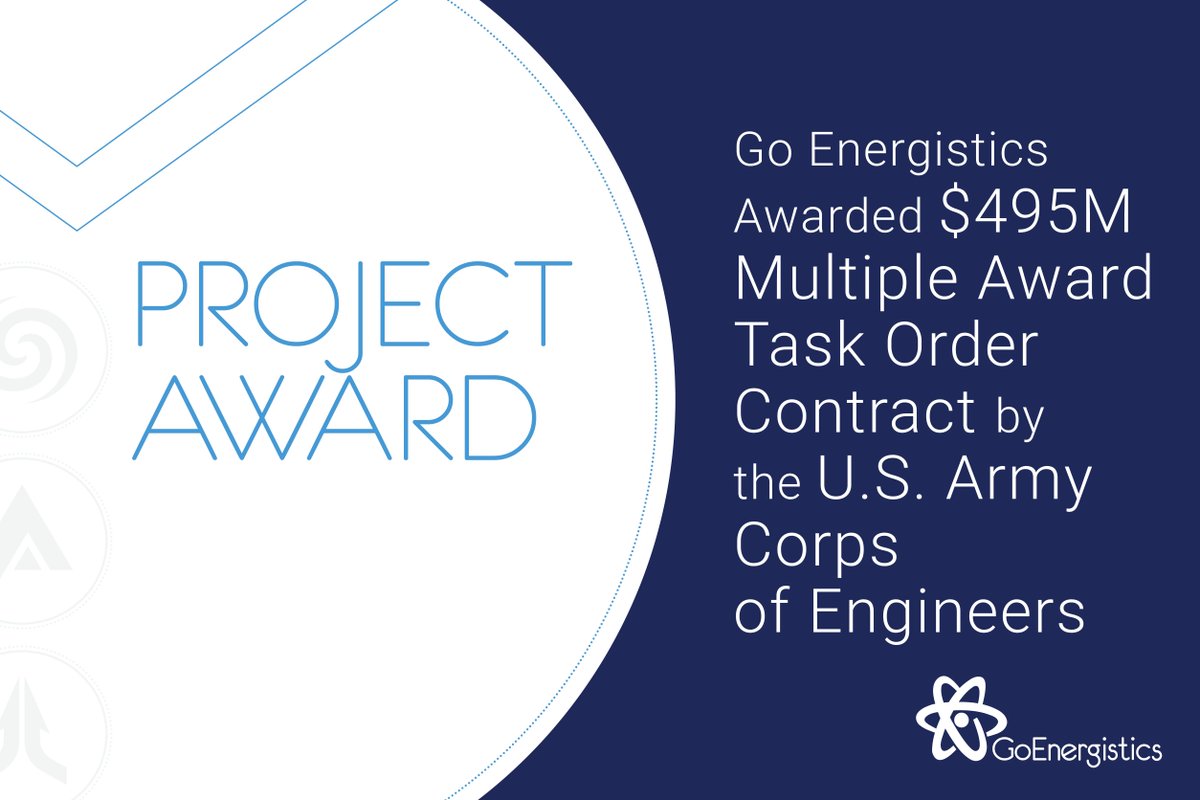 GoEnergistics's tweet photo. We are excited to announce that #GoEnergistics has been selected to provide initial outfitting and transition services to the U.S. Army Corps of Engineers! Visit our website to learn more: https://t.co/gzv3Qj0Rhh https://t.co/krDHVE6QuV