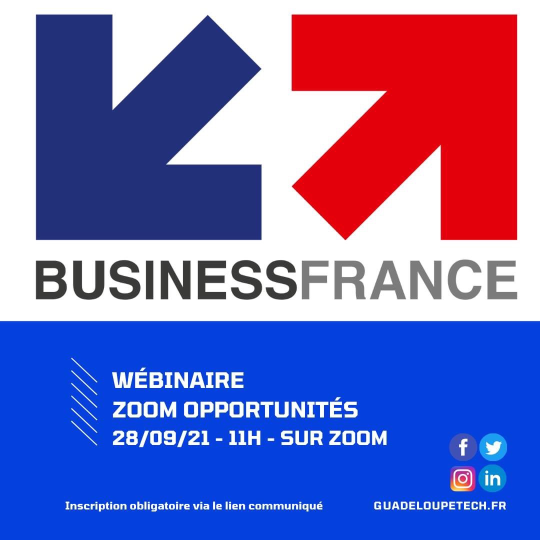 C'est ce matin ! 
Soyez au rendez-vous pour ce ZOOM opportunités exceptionnel avec la Team France Export Guadeloupe et Business France ! 
Inscrivez-vous : zoom.us/meeting/regist…

#tech #numérique #export