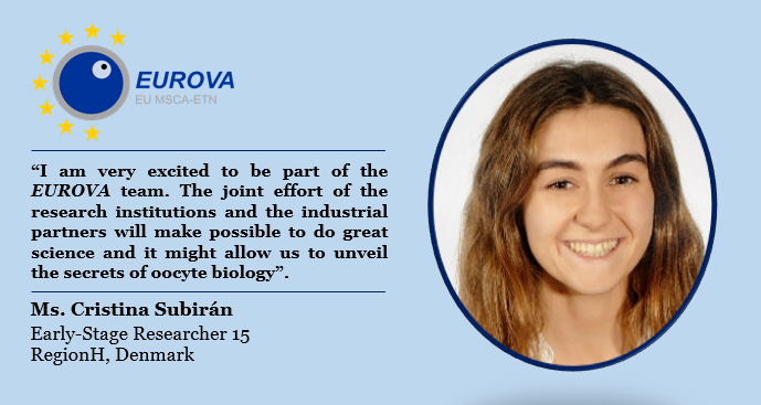 eurova_etn's tweet photo. Huge thanks to @andreafm27 for the great tweets and insights into her project!🙌 Next we go to Denmark and ESR 15 @CrisSubiran. Read more about her project here https://t.co/sEKq9PmuLh 🇩🇰🇪🇺🔬🧪👩‍🔬#reprorocks #phdlife #msca #fertility https://t.co/EZ456L3ppY