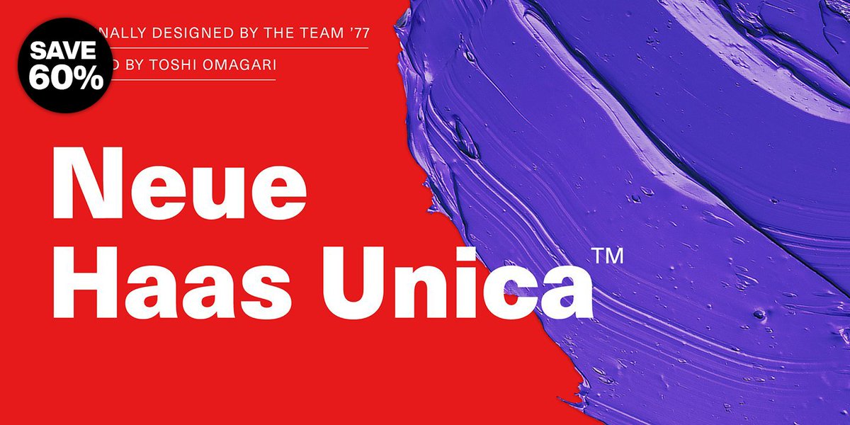 MyFonts's tweet image. Unica is the star of the show, but what to pair with it? We have several suggestions &amp;amp; have rolled out #bestsellerssurprise deals on all:
1️⃣ @fontsmith Brabo: bit.ly/3i6MLwu
2️⃣ #fontfont Celeste: bit.ly/3o5Is8w
3️⃣ #fontfont Tisa: bit.ly/3i3smbF