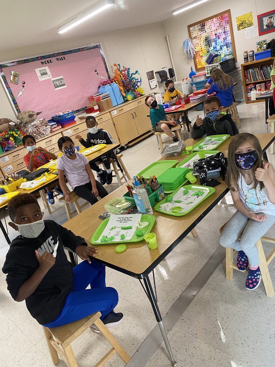 Kate_Loves_STEM's tweet photo. Making the butterfly life cycle out of playdoh today with 2nd graders. We are using butterfly cookie cutters made using our school’s 3D printer. Thanks @FarrahMilby ! #WHESThrivers https://t.co/8wxFdVOfA5