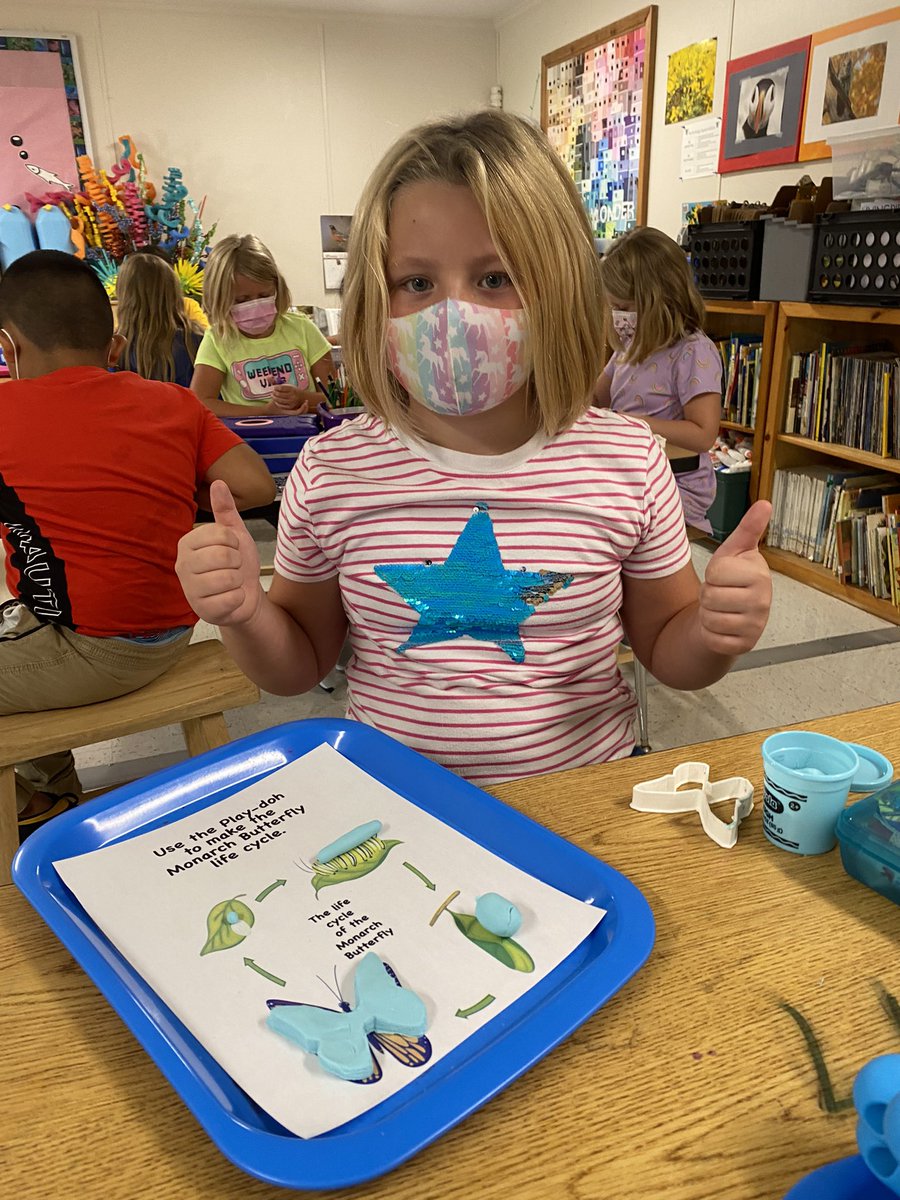 Kate_Loves_STEM's tweet photo. Making the butterfly life cycle out of playdoh today with 2nd graders. We are using butterfly cookie cutters made using our school’s 3D printer. Thanks @FarrahMilby ! #WHESThrivers https://t.co/8wxFdVOfA5