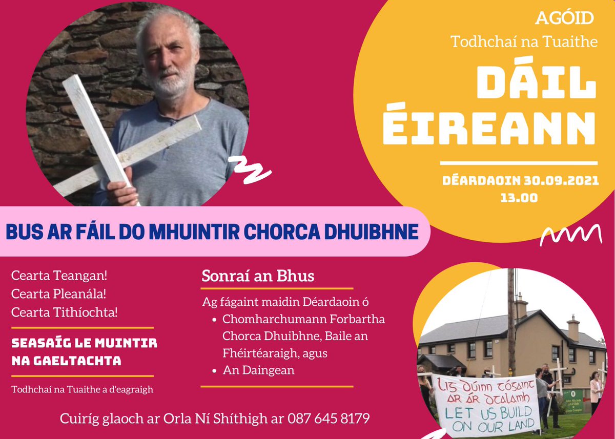 An mbeidh sibh le <a href="/TTuaithe/">Todhchaí na Tuaithe</a> Déardaoin i mBÁC? Bus ag imeacht ó Chorca Dhuibhne. Buíoch as aon R/T.