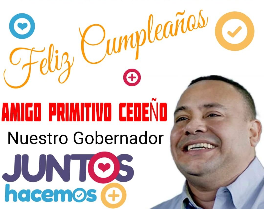 Felicitaciones al compañero <a href="/PrimitivoPsuv/">Antonio Primitivo Cedeño</a> en su cumpleaño. 
Vida y Salud. 
#PrimitivoFelizCumpleaño
#PortuguesaElCompromisoEsContigo 

<a href="/NicolasMaduro/">Nicolás Maduro</a> <a href="/tupa_tv/">𝐓𝐰 𝐨𝐟𝐢𝐜𝐢𝐚𝐥 𝐓𝐮𝐩𝐚_𝐭𝐯 𝐑𝐞𝐛𝐞𝐥𝐝𝐞</a> <a href="/WBenavides_MRT/">Williams Benavides</a>
<a href="/dcabellor/">Diosdado Cabello R</a> <a href="/GeremiascPSUV/">GeremiasColmenarez.PSUV</a>