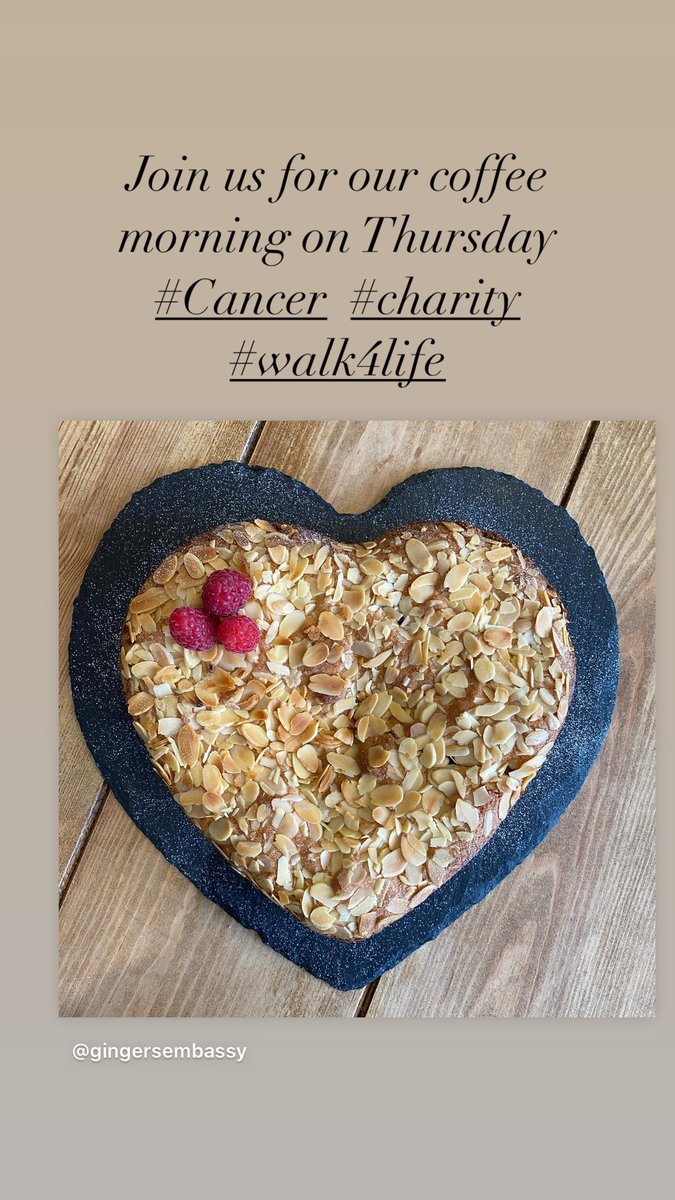 We are certainly feeling the love for our beautiful Dawn Dunn who has kindly made and donated a Cherry and Marzipan cake for our coffee morning raising money for our chosen cancer charity on Thursday. 
I’m hoping you can all join us ❤️ #coffeemorning #Cancer #hull #walk4life