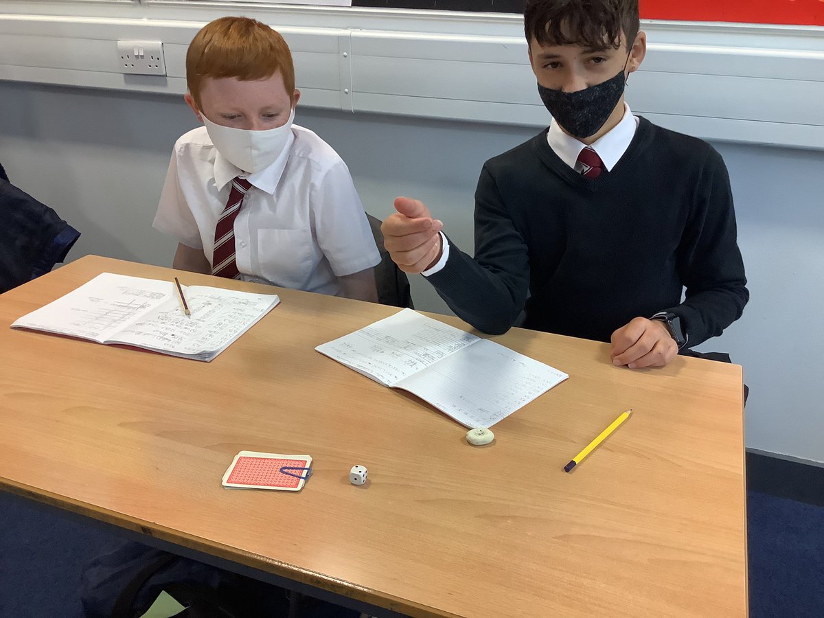 FHSMathematics's tweet photo. S2 are exploring probability. #probabilty #MathsWeekScotland #weareFHS https://t.co/mmmgUu51AE