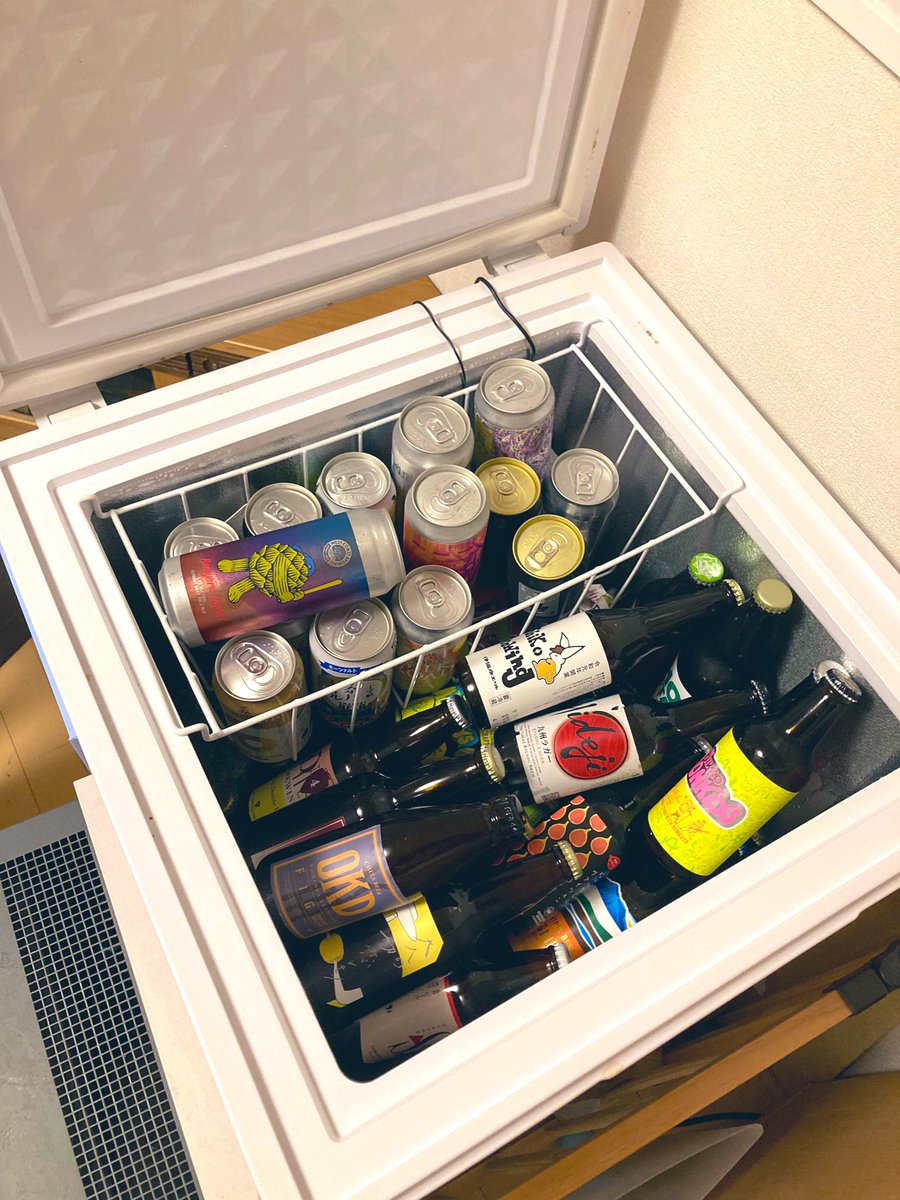 我が家のビール保管庫（100ℓ）が満杯になる日が来るとは…