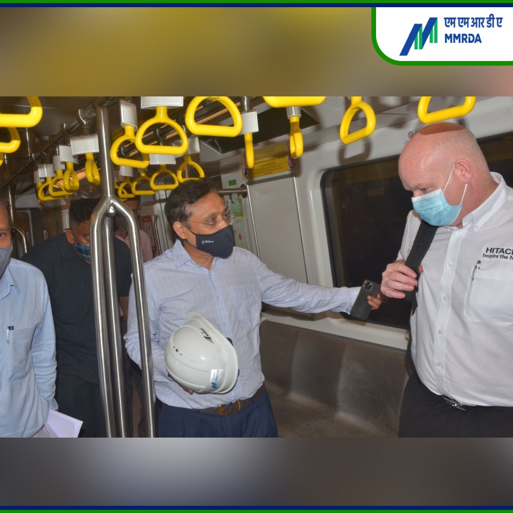 MMRDAOfficial's tweet photo. Mumbai Metro #CatchUpPlan ….
Team MMRDA is ensuring that various aspects of this Mega Project are accelerated.
Today, Shri S.V.R. Srinivas IAS, Metropolitan Commissioner, reviewed the Trial Run with an onboard inspection of the Metro Train trial run & electronic systems. https://t.co/kfImFsICKl