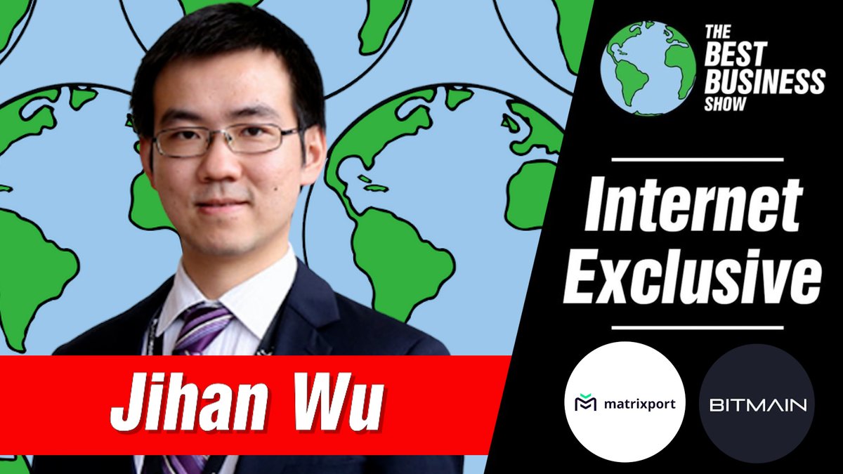 APompliano's tweet photo. Today we have an internet exclusive interview with @JihanWu on The Best Business Show. 

We're talking Matrixport, Bitmain, blocksize wars, his personal portfolio, and what areas of the industry he is most excited about now.

Make sure you're subscribed: https://t.co/Pn0YGihNDj https://t.co/v88FBrHB9t