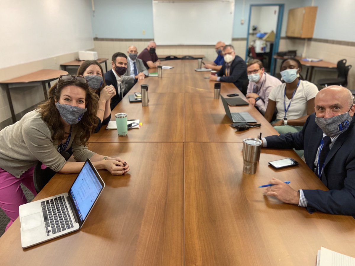 First in person Leadership Team meeting since 2020! We are smiling under these masks!