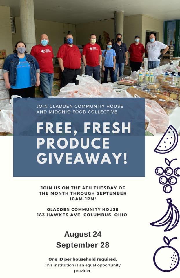 GladdenHouse's tweet image. It’s our last @mofcollective produce giveaway of the season! Each visitor will get a free reusable bag! Thanks to @Aramark Building Community for supporting this as part of their #ABCDay! Come and join us today!
