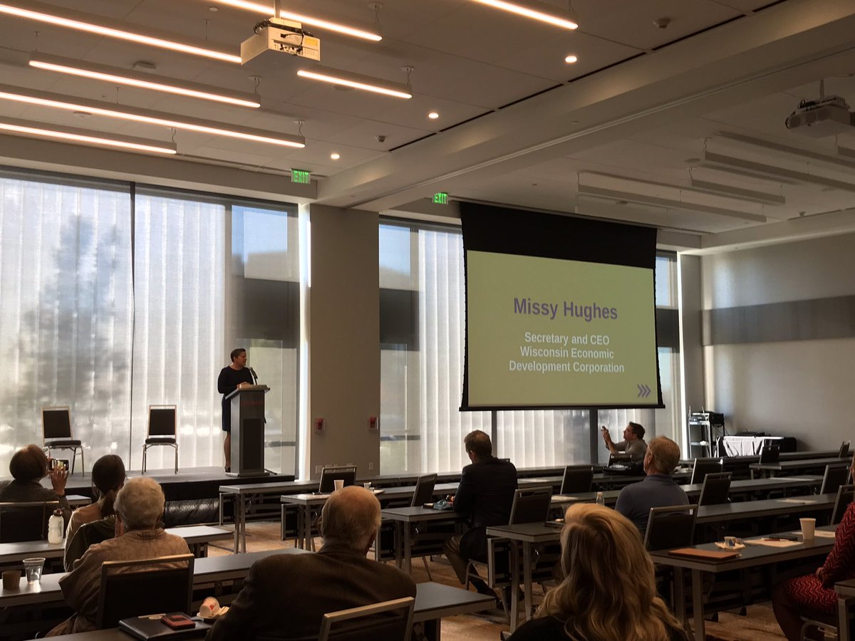 MobiliSEwi's tweet photo. Hearing from keynote Missy Hughes, Secretary and CEO of @WEDCNews https://t.co/7jnIKEtwSW