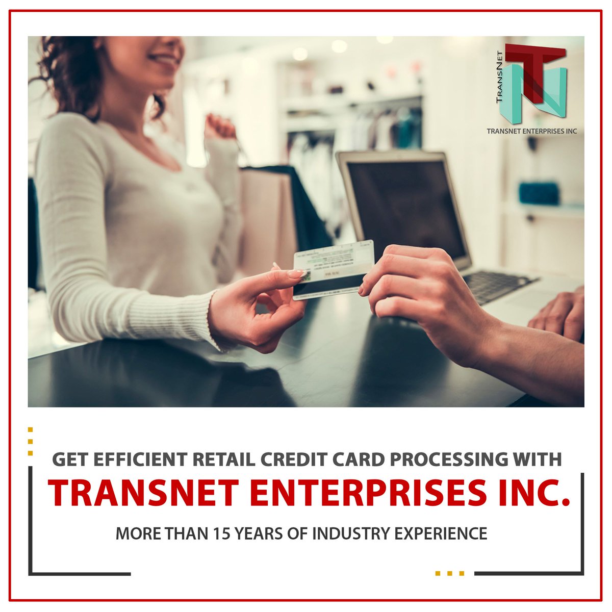 TransNet_Ent's tweet image. TransNet allows you to authorize point-of-sale transactions quickly and efficiently with the latest POS equipment. Customers can dip or swipe their credit or debit cards with ease, creating a secure retail card processing system.