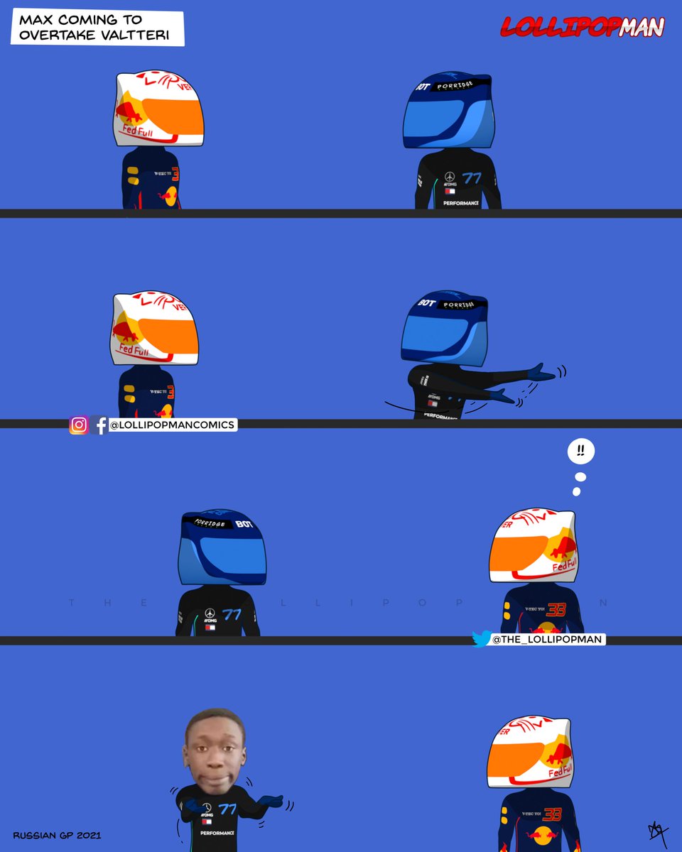 the_lollipopman's tweet photo. It wasnโt Valtteri. ๐
#F1 #formula1 #f1memes #f1humour #f1jokes #f1funny #f1cartoon #f1comics #f12021 #lollipopman #ValtteriBottas #MaxVerstappen https://t.co/nzRbg4hJNB