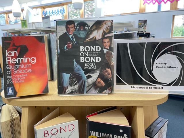 eastlothianlibs's tweet photo. Who is getting excited for the #JamesBond #NoTimeToDie release tomorrow? The team at Dunbar are ready with their latest book display #DunbarLibrary #EastLothian https://t.co/UazHeJDUNq