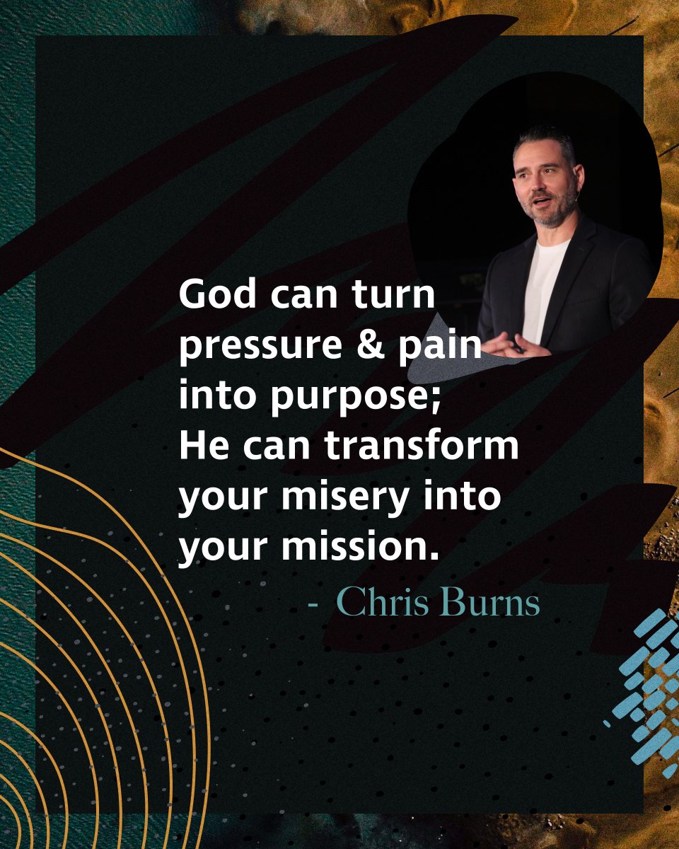 "God can turn pressure and pain into purpose; He can transform your misery into your mission." -Chris Burns

Who believe this? 🖐🏽