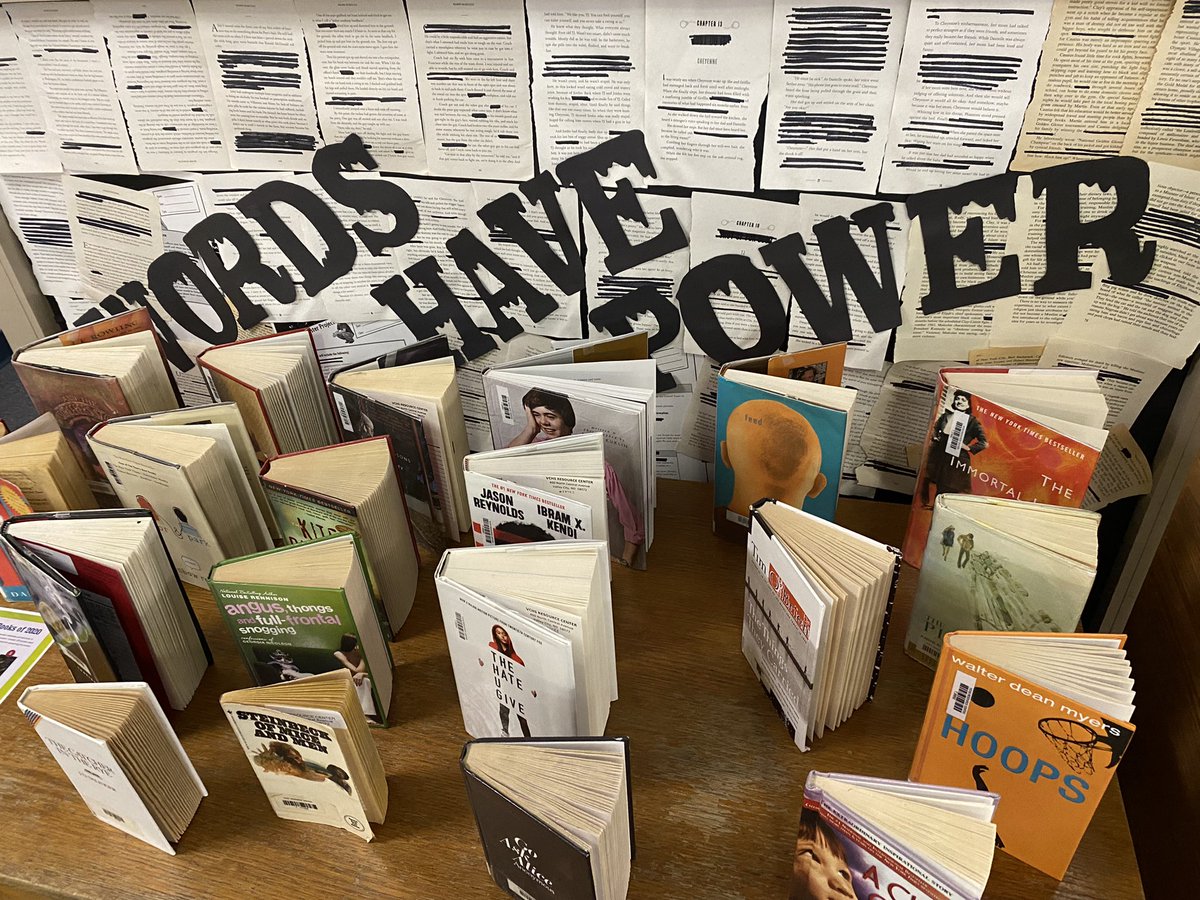 vchslibrarian's tweet photo. Words Have Power - here is our powerful Banned Books Week Display https://t.co/sJv91OYHn0