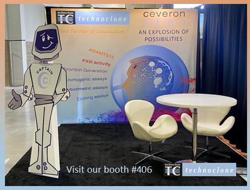 Technoclone's tweet photo. #CaptainCeveron at booth #406 welcomes you at the #AACC2021 in Atlanta. Learn more about the exciting #Ceveron_s100 an explosion of possibilities for #speciality #testing !
#ADAMTS13 & #FXII activity, #ThrombinGeneration and more all fully automated! https://t.co/CaamvkC3FH