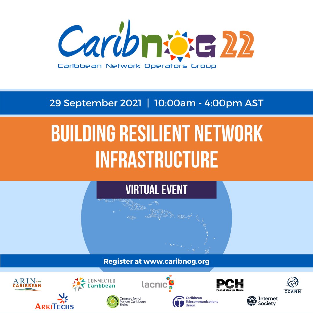 CaribNOG's tweet photo. There's still time to register for CaribNOG22! Join us for insightful presentations and a hands-on lab! Visit https://t.co/UqPNdNaKSV for more information. https://t.co/IPwZ7amUPA