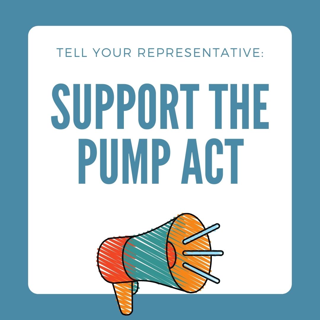 USbreastfeeding's tweet photo. The PUMP for Nursing Mothers Act (H.R. 3110) is going to the House floor for a vote! Call on members of the House to vote YES on the #PUMPAct. Text PUMP to 747464 (provided by MomsRising) or call 1-855-880-2155 (provided ACLU). Call script: https://t.co/jkk1kpsuSK https://t.co/GukURdn6Qm