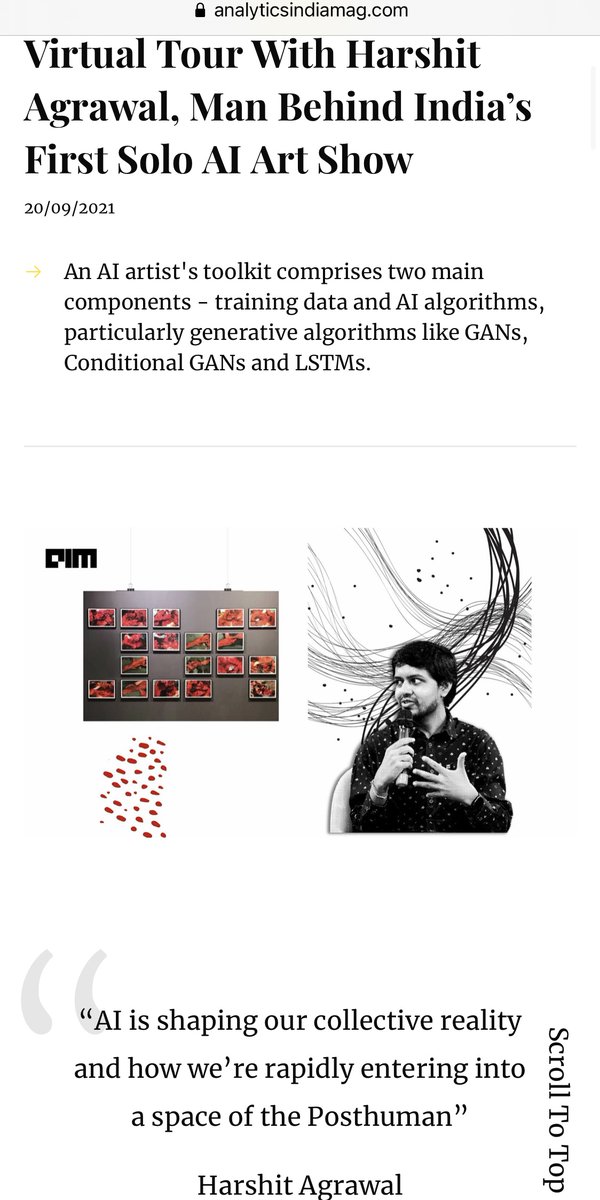 harshitrnnh's tweet photo. Exo-Stential- AI Musings on the Posthuman- India's First Solo Show of AI Art has been receiving lots of love and coverage ❤️

Curated @MynaMukherjee ongoing @emamiart collaborators @raghavakk @64bar1 #karthikkalyanaraman project manifestation @engendereddelhi #exostential #GANs https://t.co/HNIEWxsefa