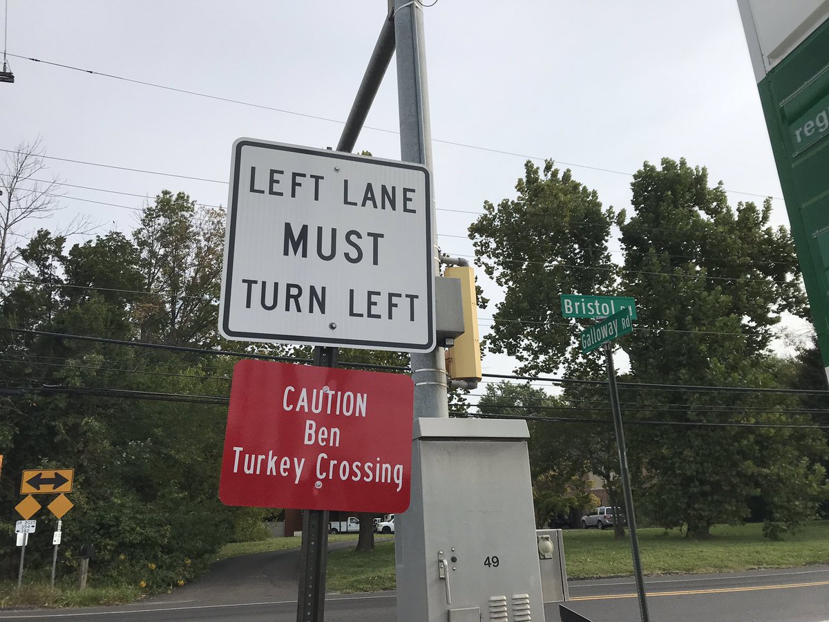 RRickman20's tweet photo. SPOTTING: I caught Ben the Turkey strutting up and down Bristol Road in Bensalem this morning, just down the street from his new sign! https://t.co/EK832hrRSU