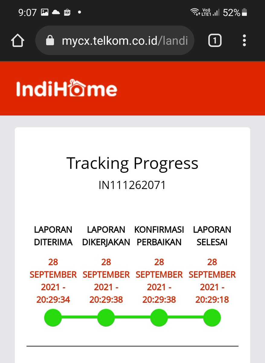Superfast resolution by <a href="/IndiHomeCare/">IndiHomeCare</a> jam 20:29:34 ticket dibuat, 16 detik sebelumnya ticket selesai. Tony Stark terkagum kagum.
(apa saya yg salah cara bacanya? 🤔)