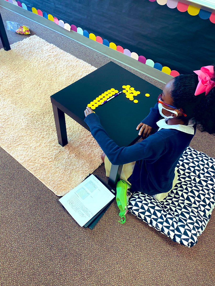 MrsReichle's tweet photo. We created arrays to develop our conceptual understanding of equal groups, area model multiplication, and practice our multiplication vocabulary. Students were given a product and we discovered all the ways to build an array! @DeerCreekElem #CISDMathRocks https://t.co/dEUb9vM4b8